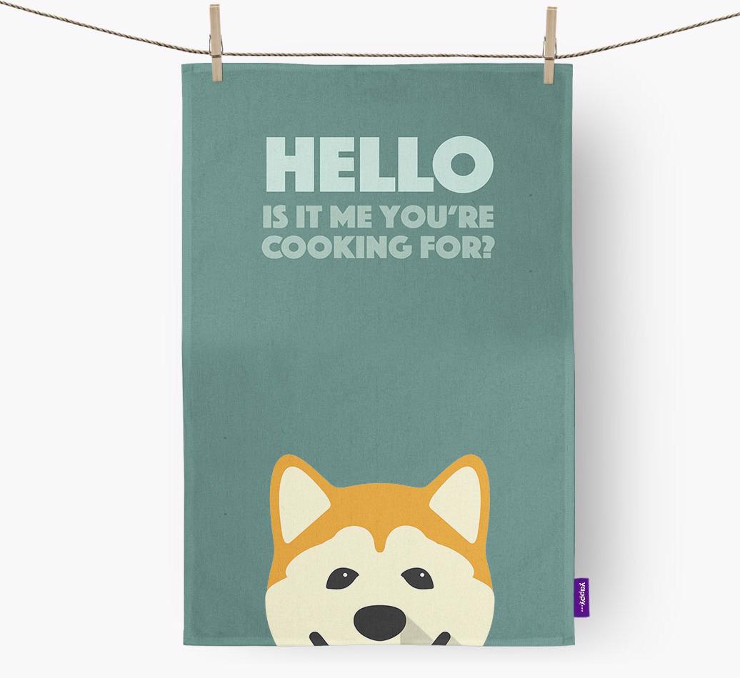 'Cooking For' - Personalized {breedFullName} Dish Towel