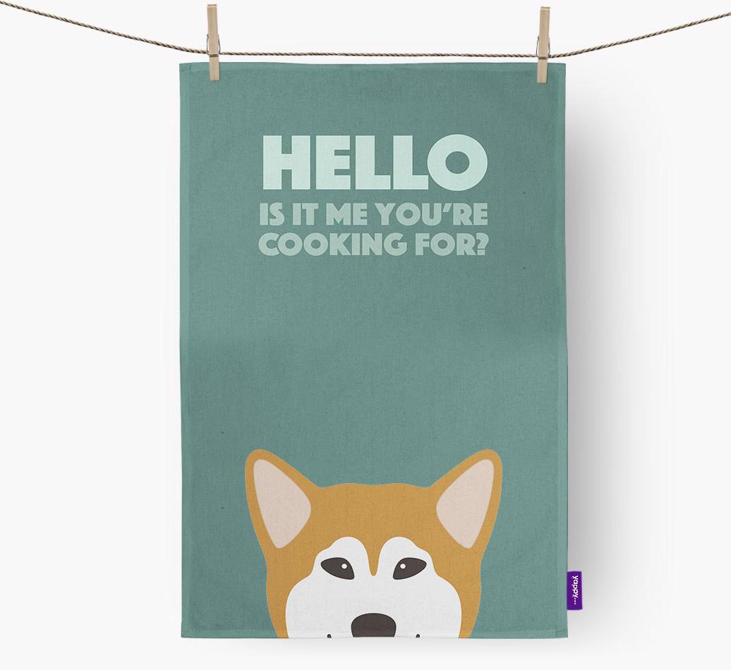 'Cooking For' - Personalized {breedFullName} Dish Towel