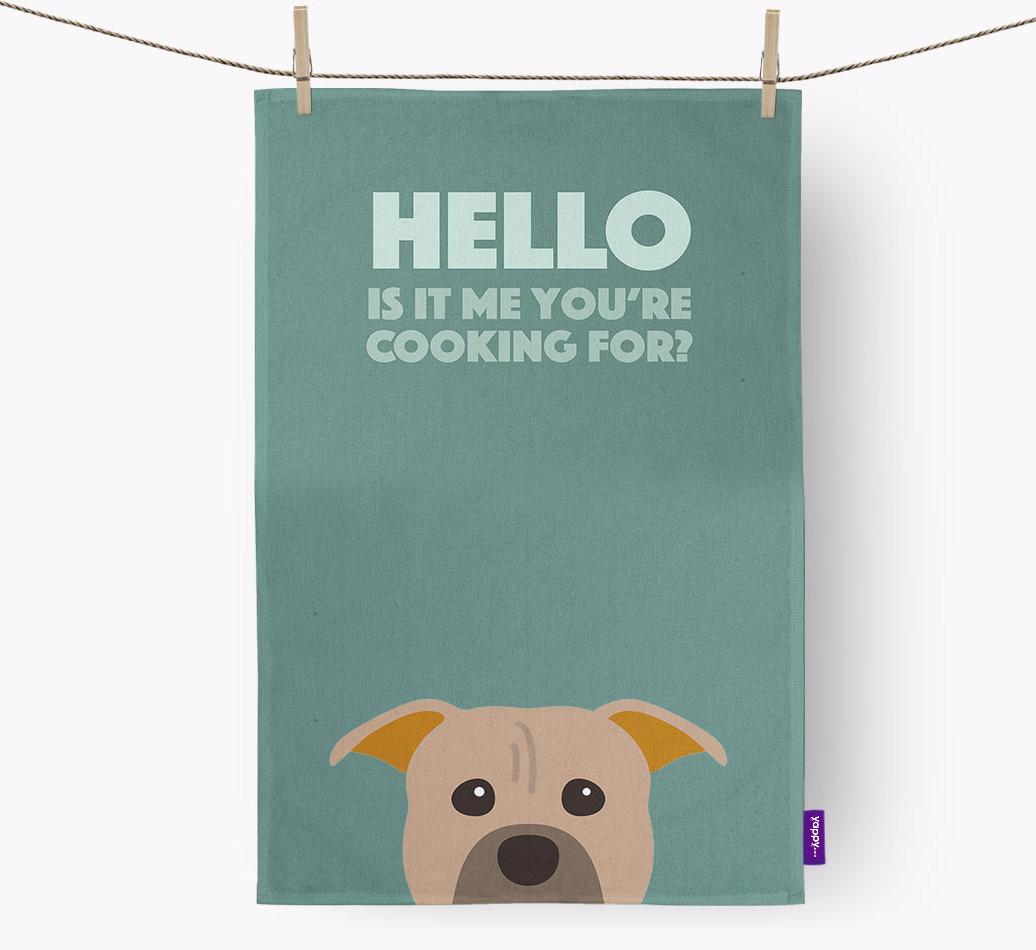 'Cooking For' - Personalized {breedFullName} Dish Towel