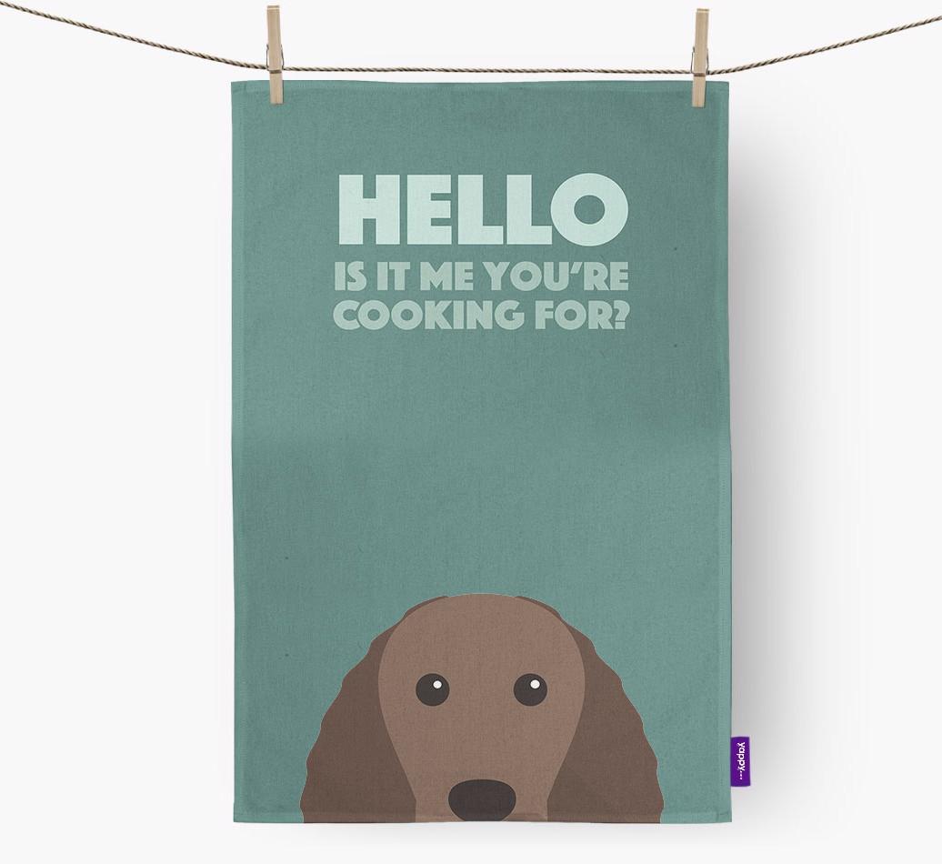 'Cooking For' - Personalized {breedFullName} Dish Towel