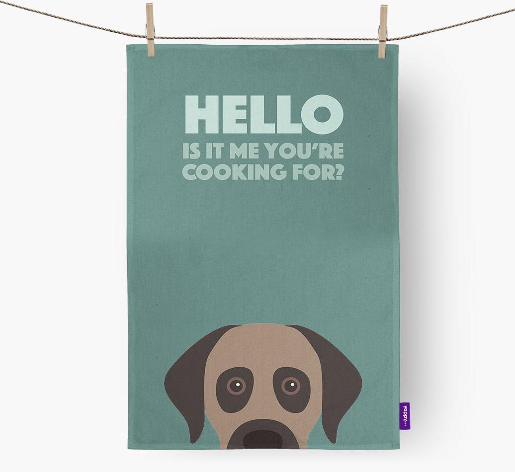 'Cooking For' - Personalized {breedFullName} Dish Towel