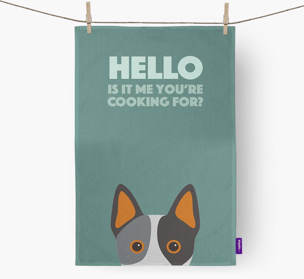 'Cooking For' - Personalized {breedFullName} Dish Towel