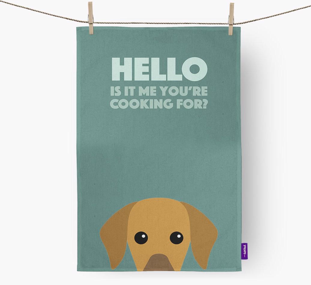 'Cooking For' - Personalized {breedFullName} Dish Towel