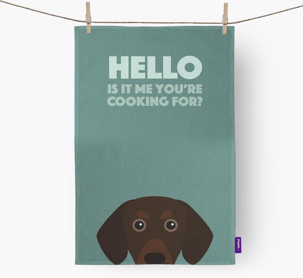 'Cooking For' - Personalized {breedFullName} Dish Towel