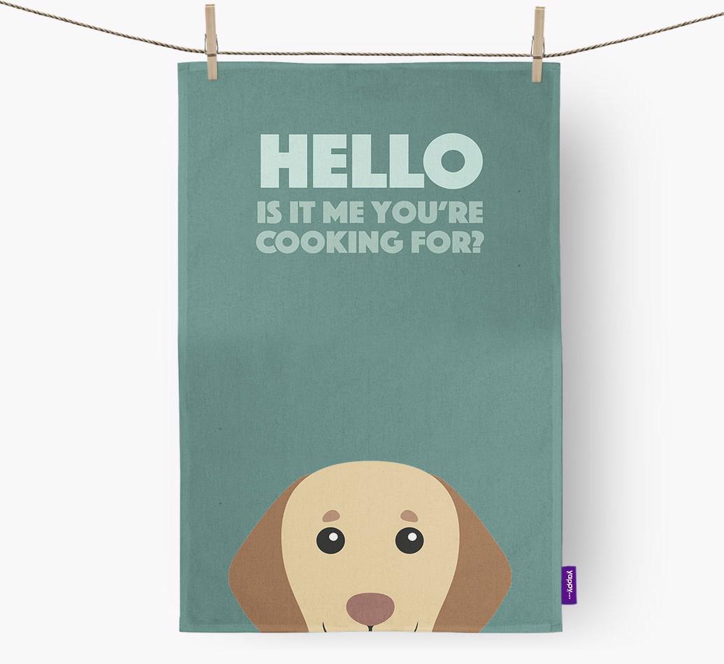 'Cooking For' - Personalized {breedFullName} Dish Towel