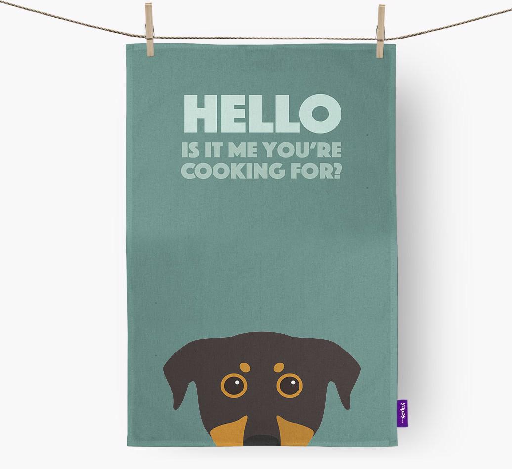 'Cooking For' - Personalized {breedFullName} Dish Towel