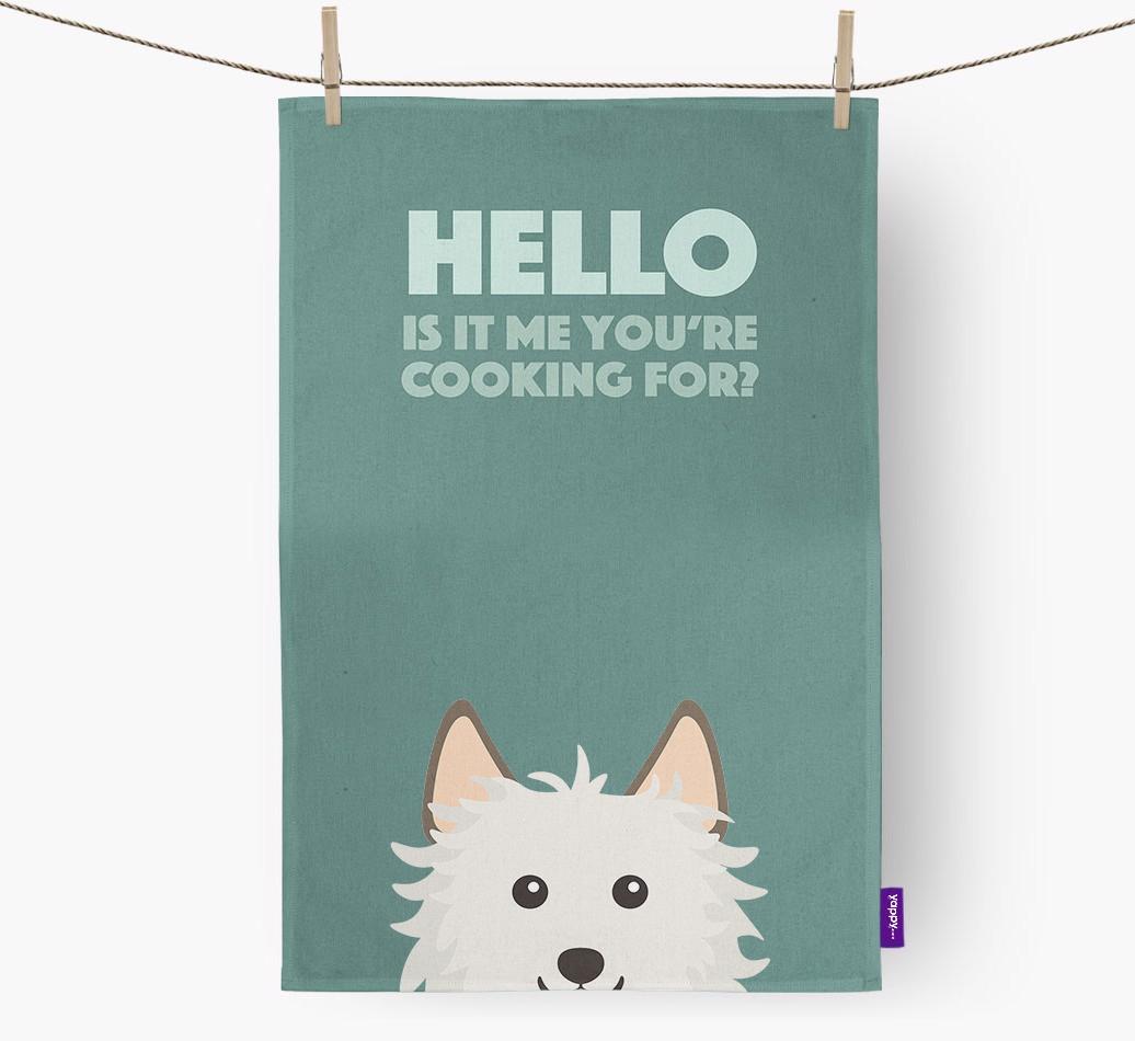 'Cooking For' - Personalized {breedFullName} Dish Towel