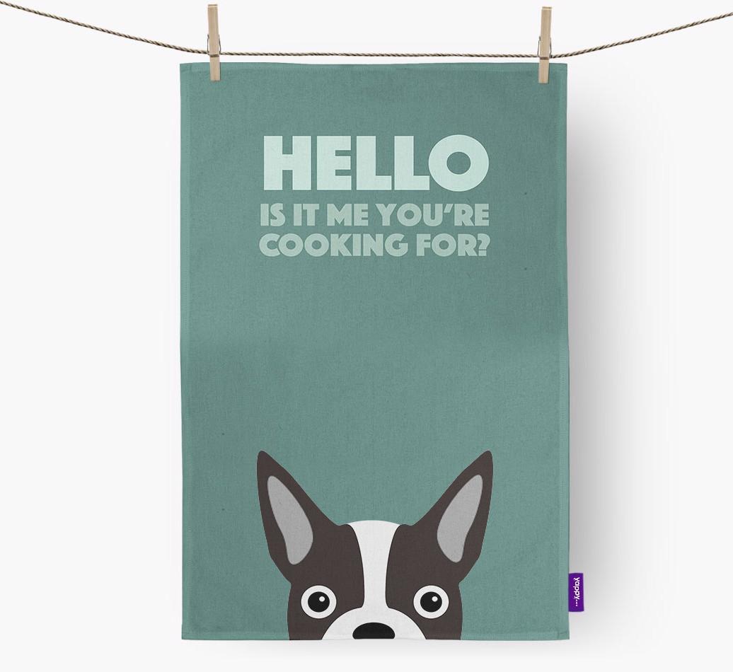 'Cooking For' - Personalized {breedFullName} Dish Towel