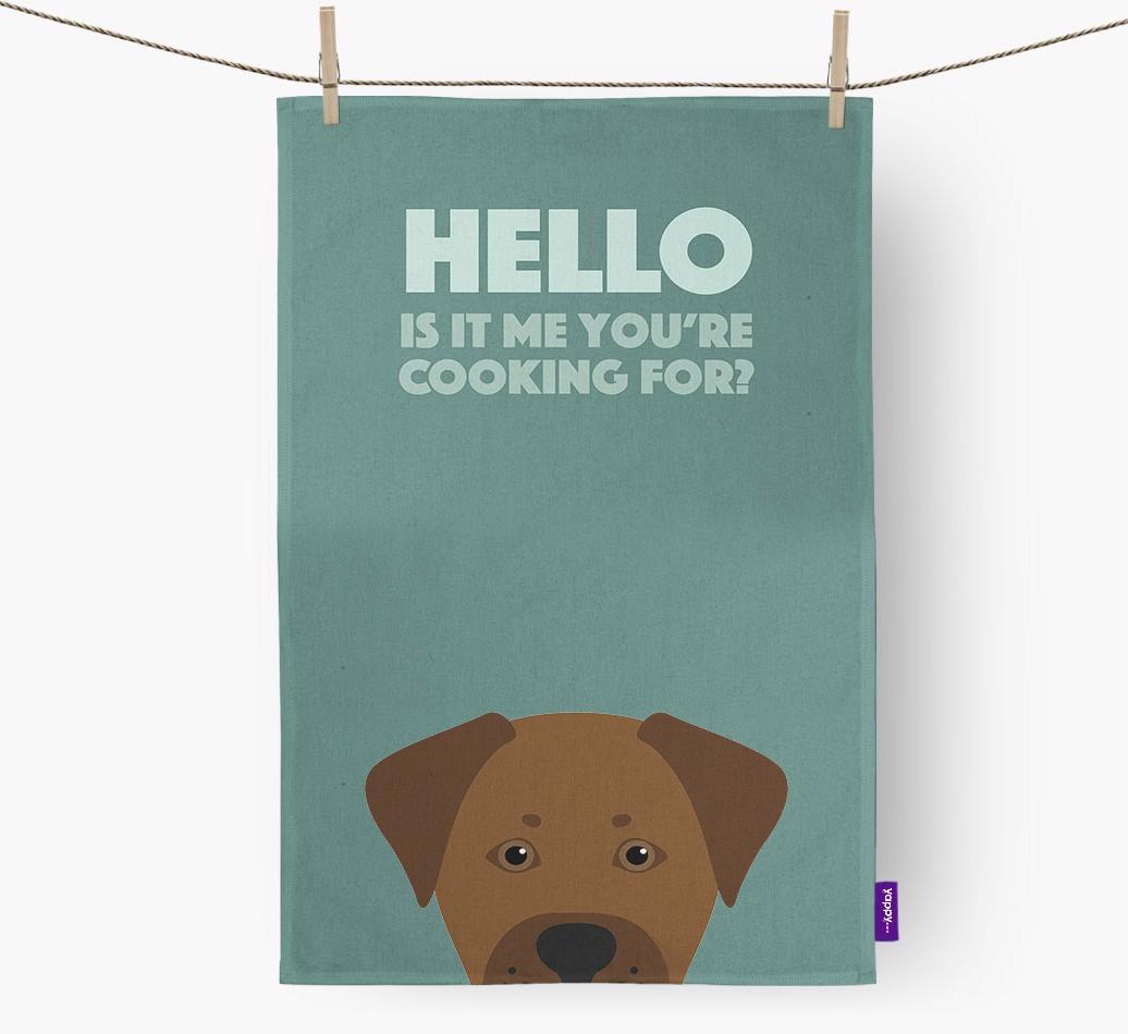 'Cooking For' - Personalized {breedFullName} Dish Towel