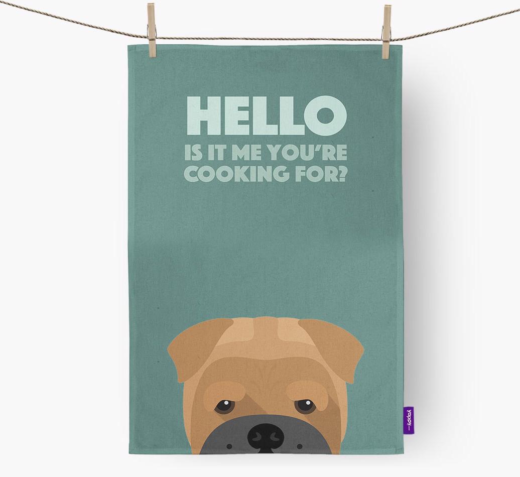 'Cooking For' - Personalized {breedFullName} Dish Towel