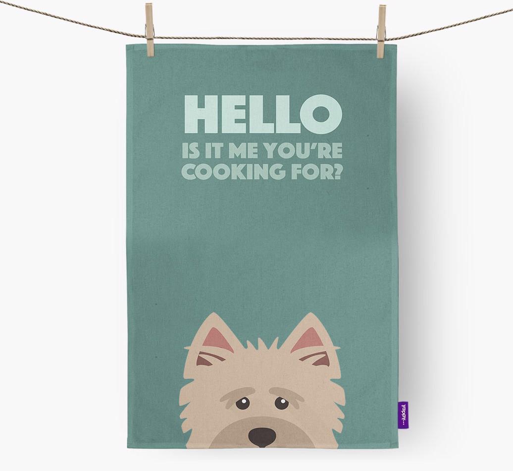 'Cooking For' - Personalized {breedFullName} Dish Towel