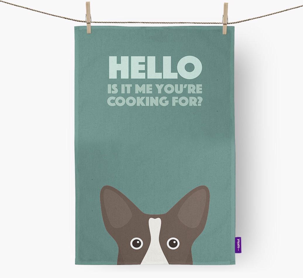 'Cooking For' - Personalized {breedFullName} Dish Towel