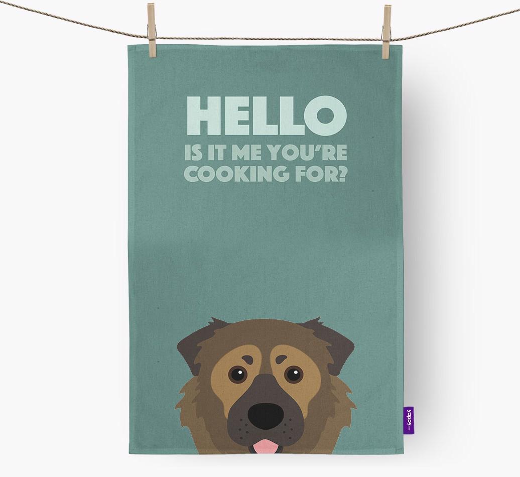 'Cooking For' - Personalized {breedFullName} Dish Towel