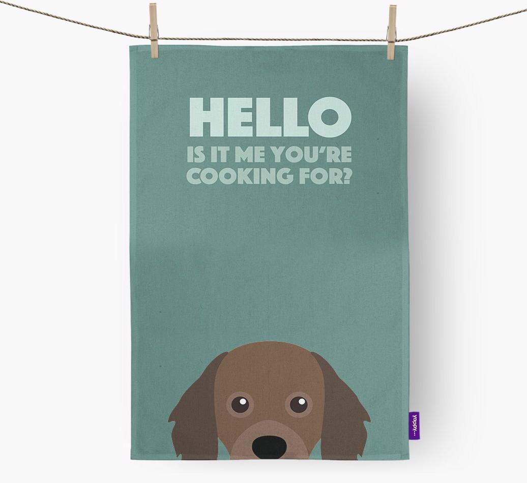 'Cooking For' - Personalized {breedFullName} Dish Towel