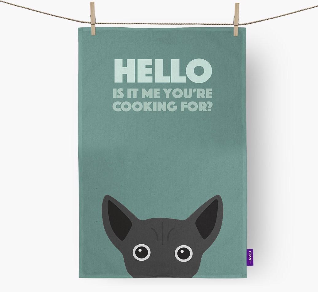 'Cooking For' - Personalized {breedFullName} Dish Towel