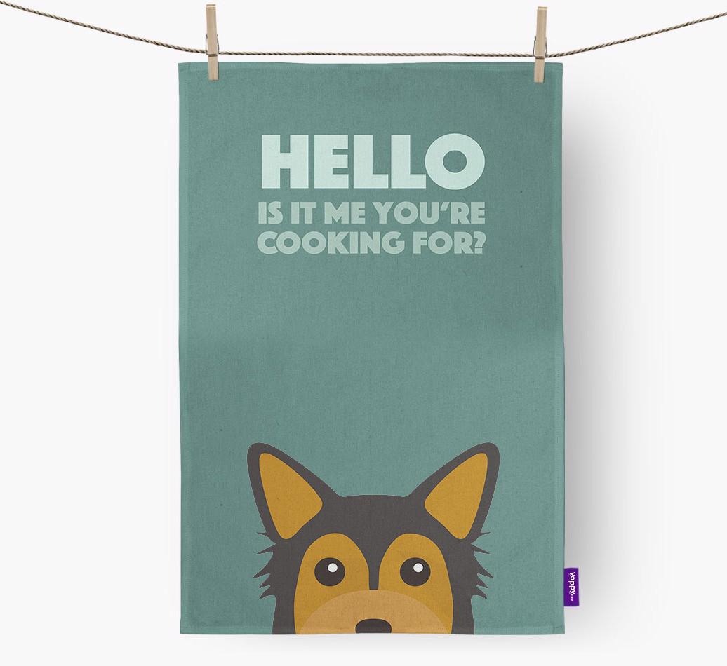 'Cooking For' - Personalized {breedFullName} Dish Towel