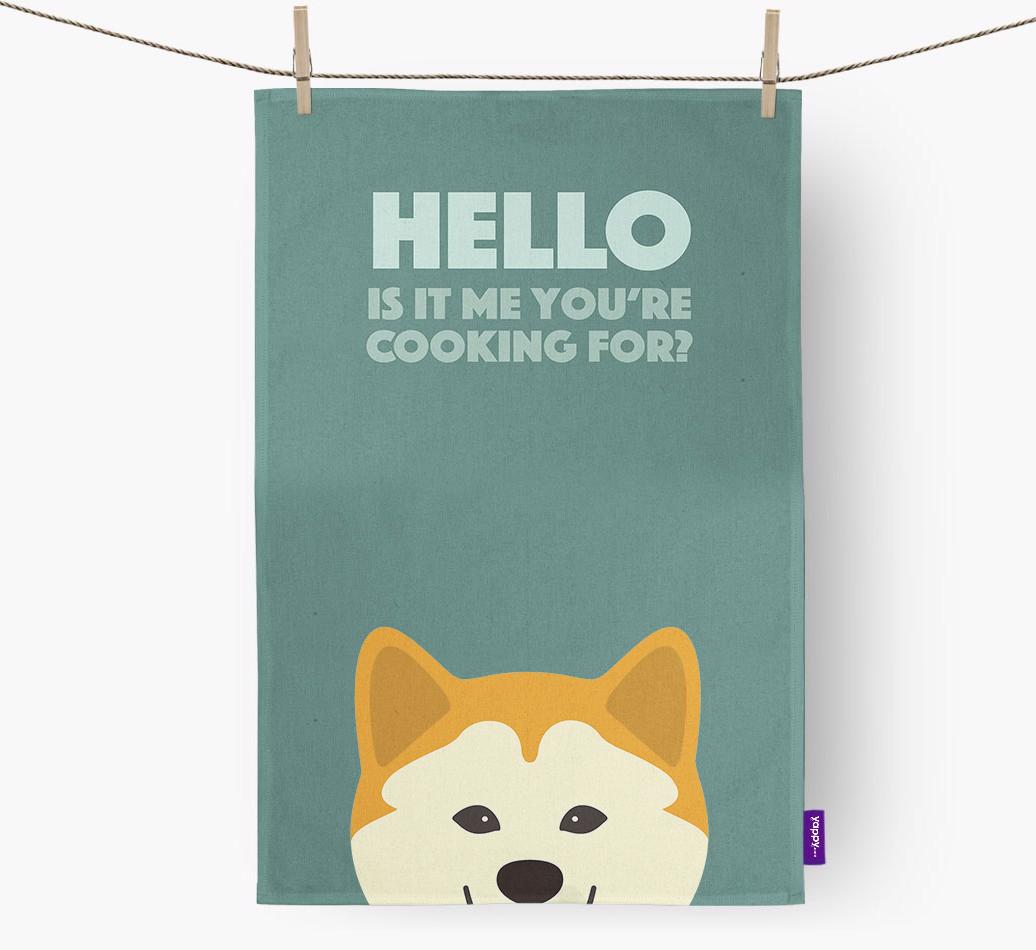 'Cooking For' - Personalized {breedFullName} Dish Towel