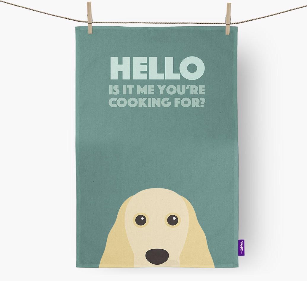 'Cooking For' - Personalized {breedFullName} Dish Towel