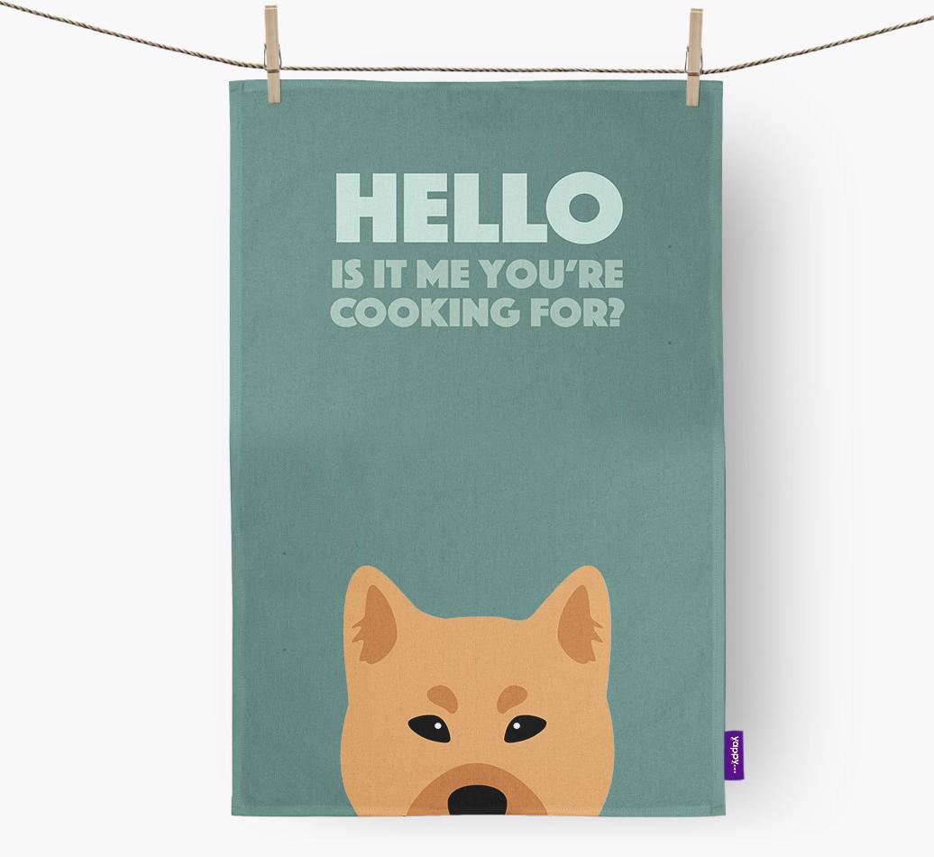 'Cooking For' - Personalized {breedFullName} Dish Towel