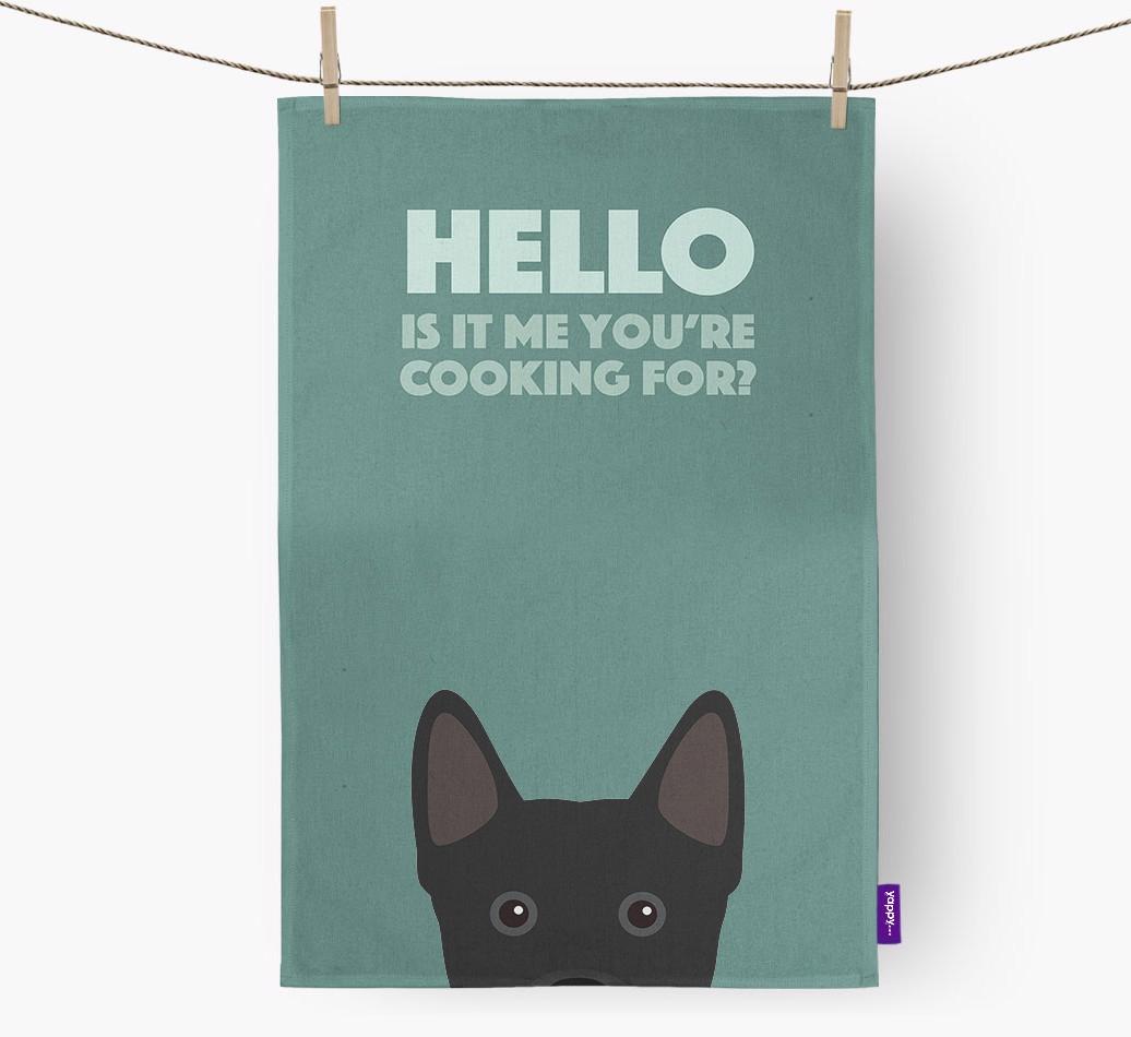 'Cooking For' - Personalized {breedFullName} Dish Towel