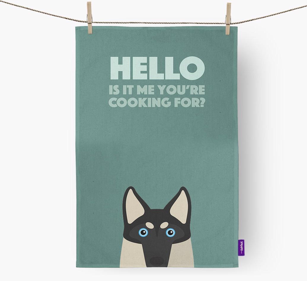 'Cooking For' - Personalized {breedFullName} Dish Towel