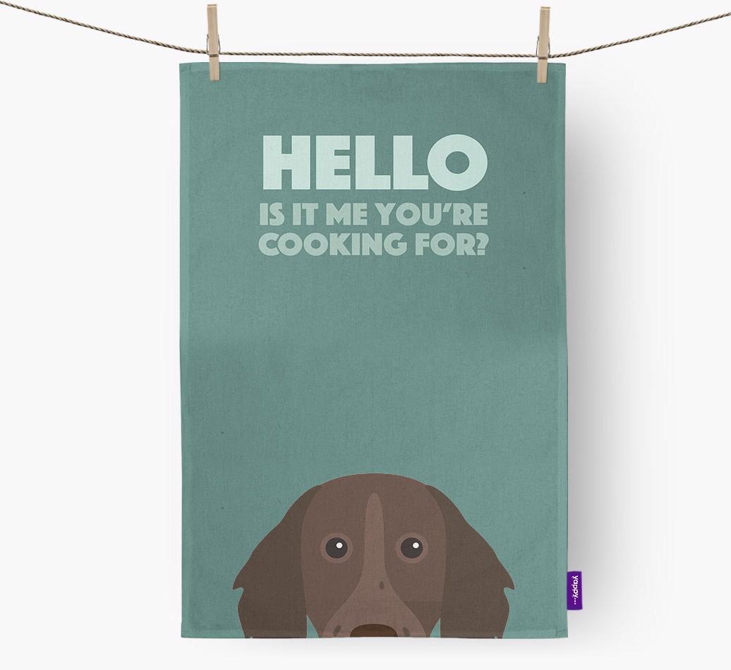 'Cooking For' - Personalized {breedFullName} Dish Towel