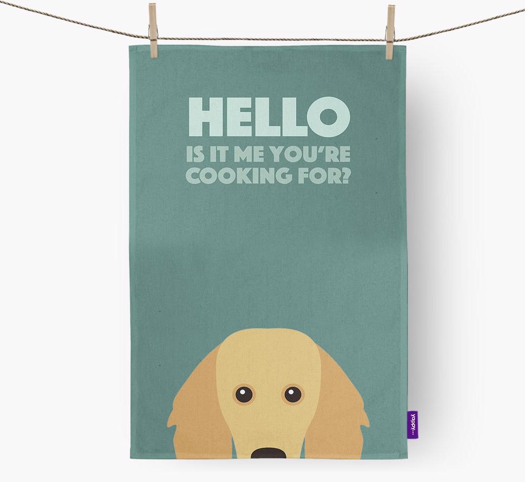 'Cooking For' - Personalized {breedFullName} Dish Towel