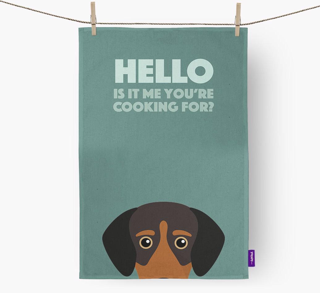 'Cooking For' - Personalized {breedFullName} Dish Towel