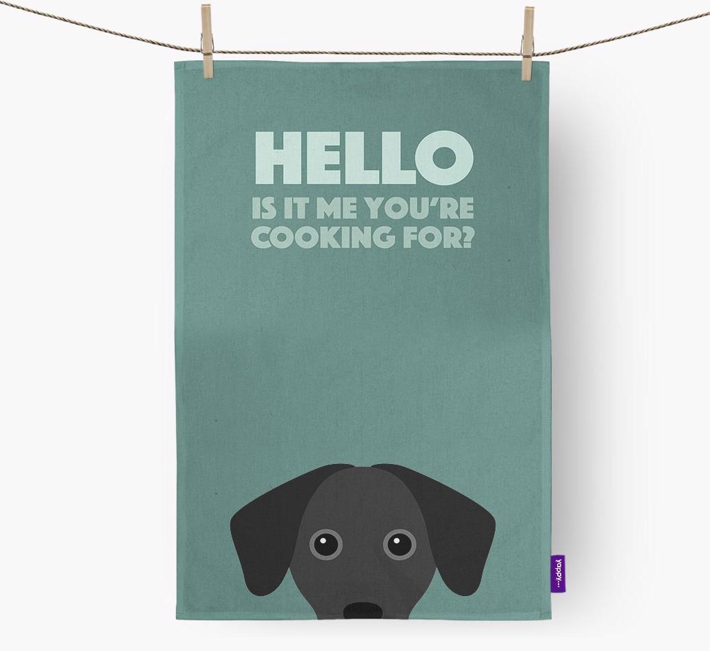 'Cooking For' - Personalized {breedFullName} Dish Towel