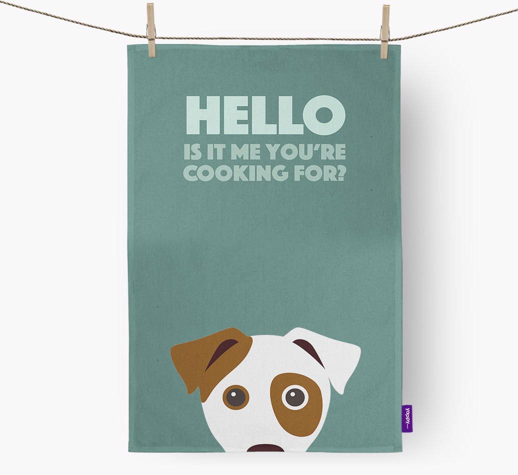 'Cooking For' - Personalized {breedFullName} Dish Towel