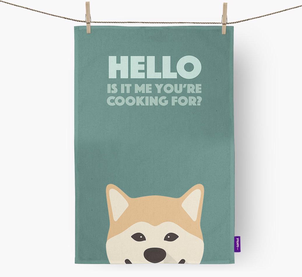 'Cooking For' - Personalized {breedFullName} Dish Towel