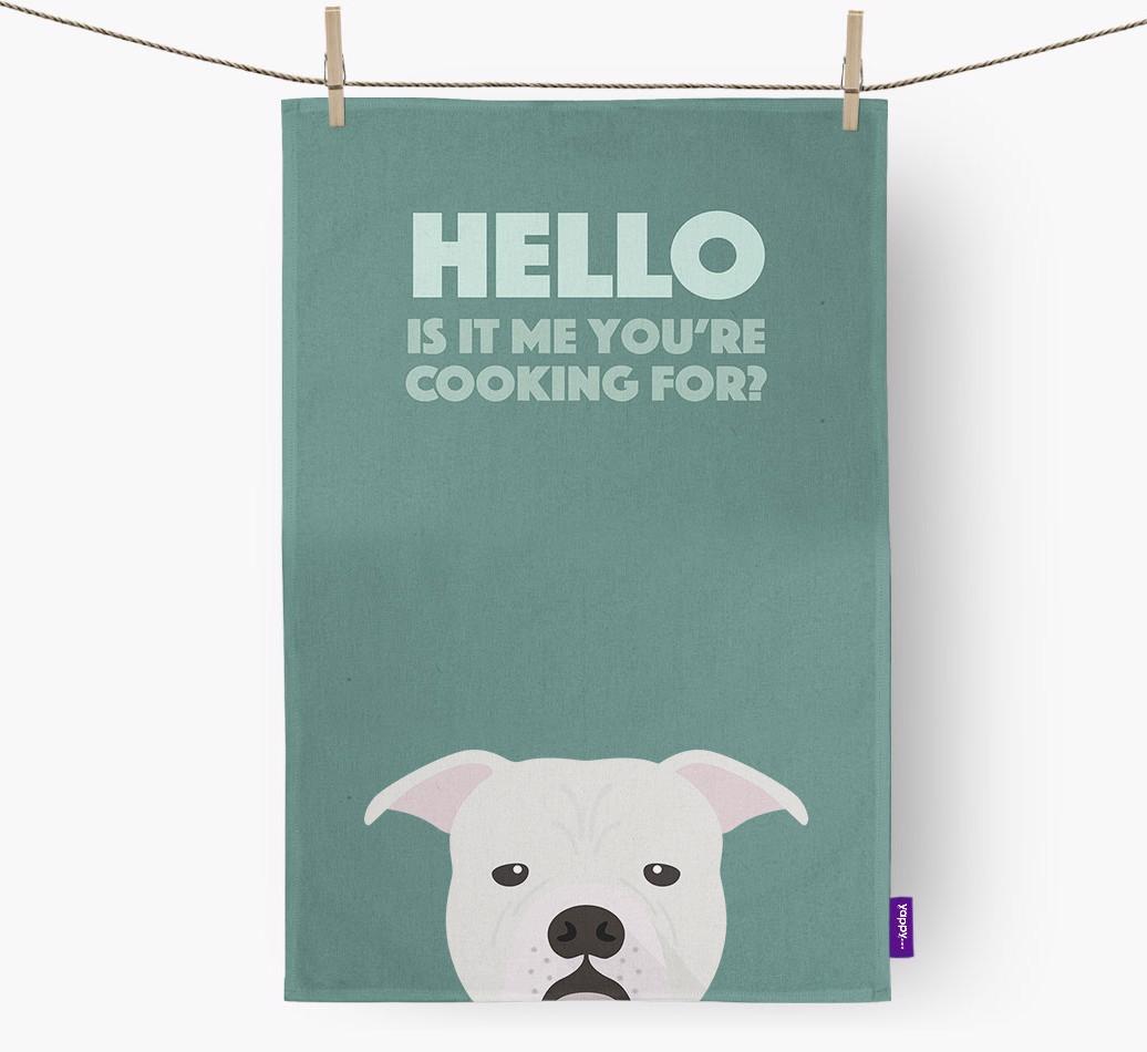 'Cooking For' - Personalized {breedFullName} Dish Towel