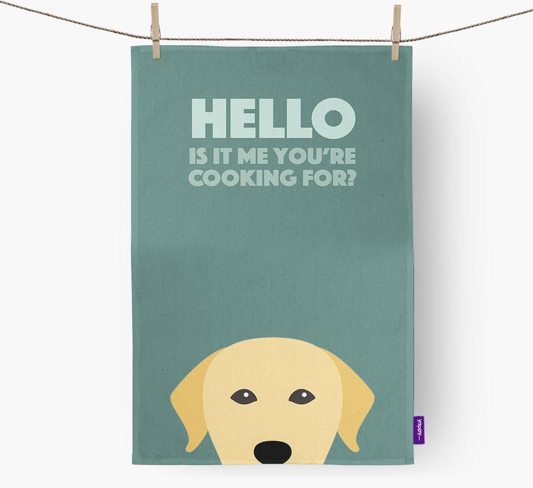 'Cooking For' - Personalized {breedFullName} Dish Towel