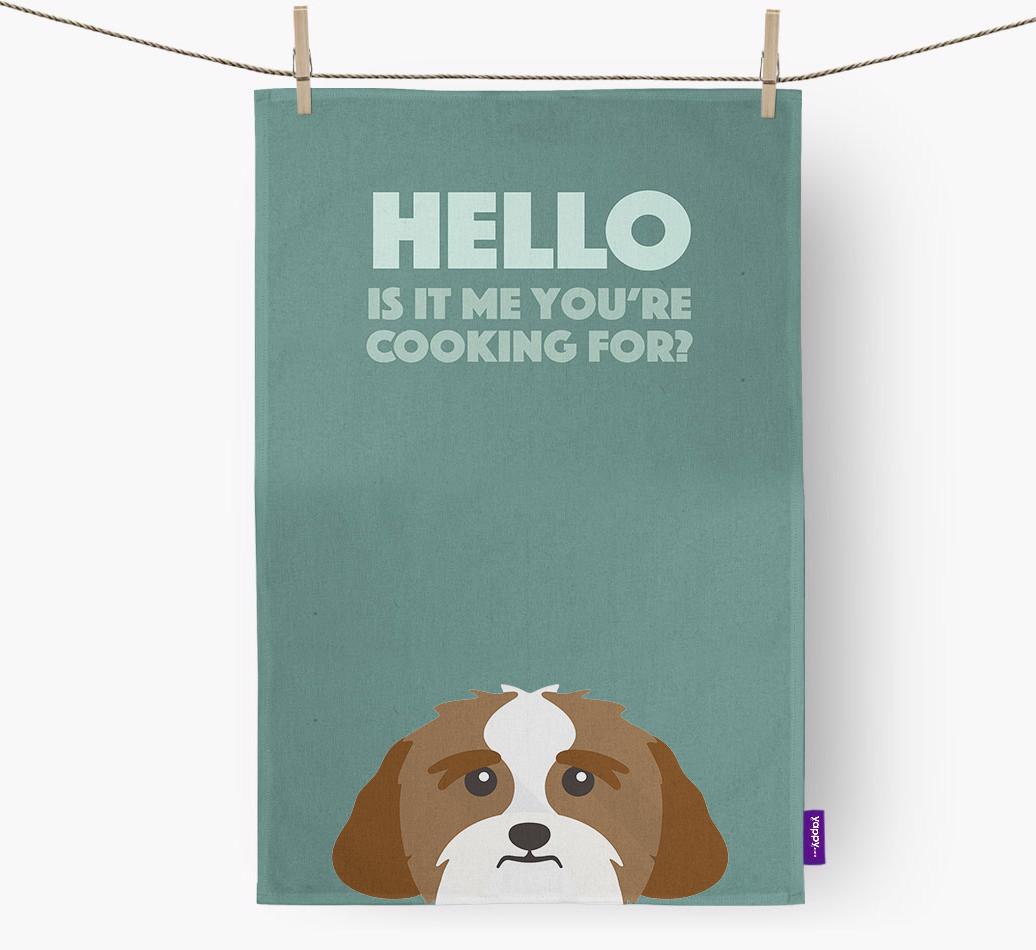 'Cooking For' - Personalized {breedFullName} Dish Towel