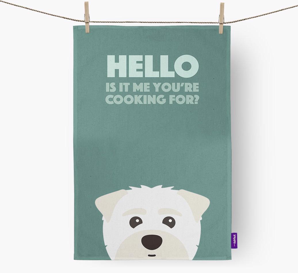 'Cooking For' - Personalized {breedFullName} Dish Towel