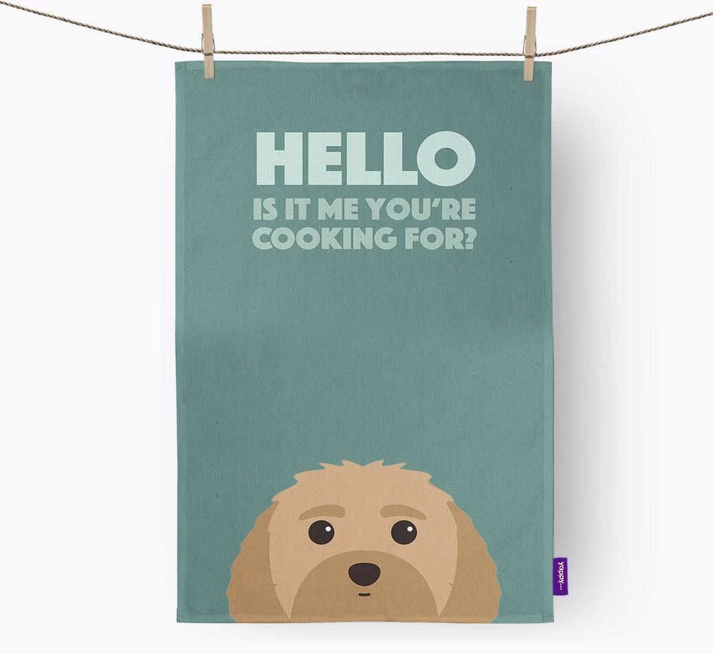 'Cooking For' - Personalized {breedFullName} Dish Towel