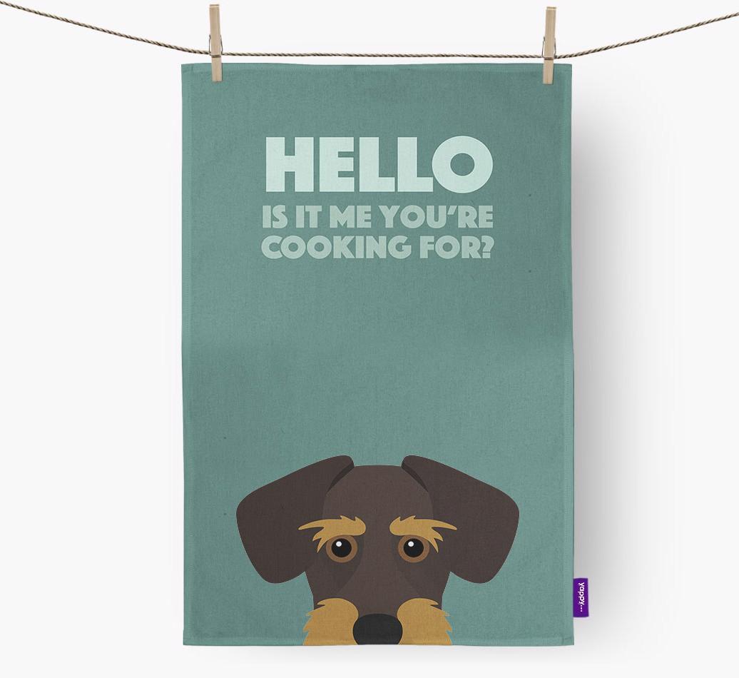 'Cooking For' - Personalized {breedFullName} Dish Towel