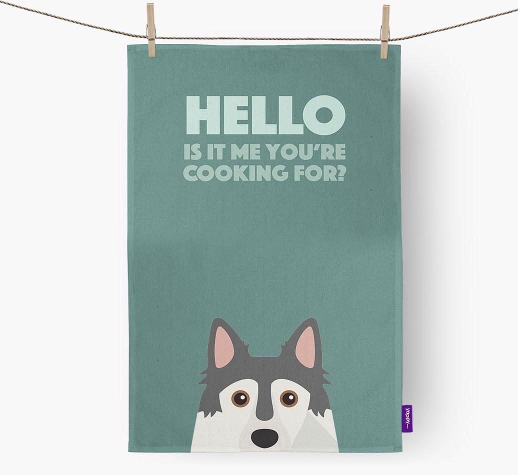 'Cooking For' - Personalized {breedFullName} Dish Towel