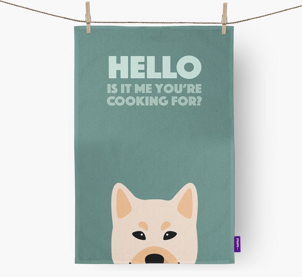 'Cooking For' - Personalized {breedFullName} Dish Towel