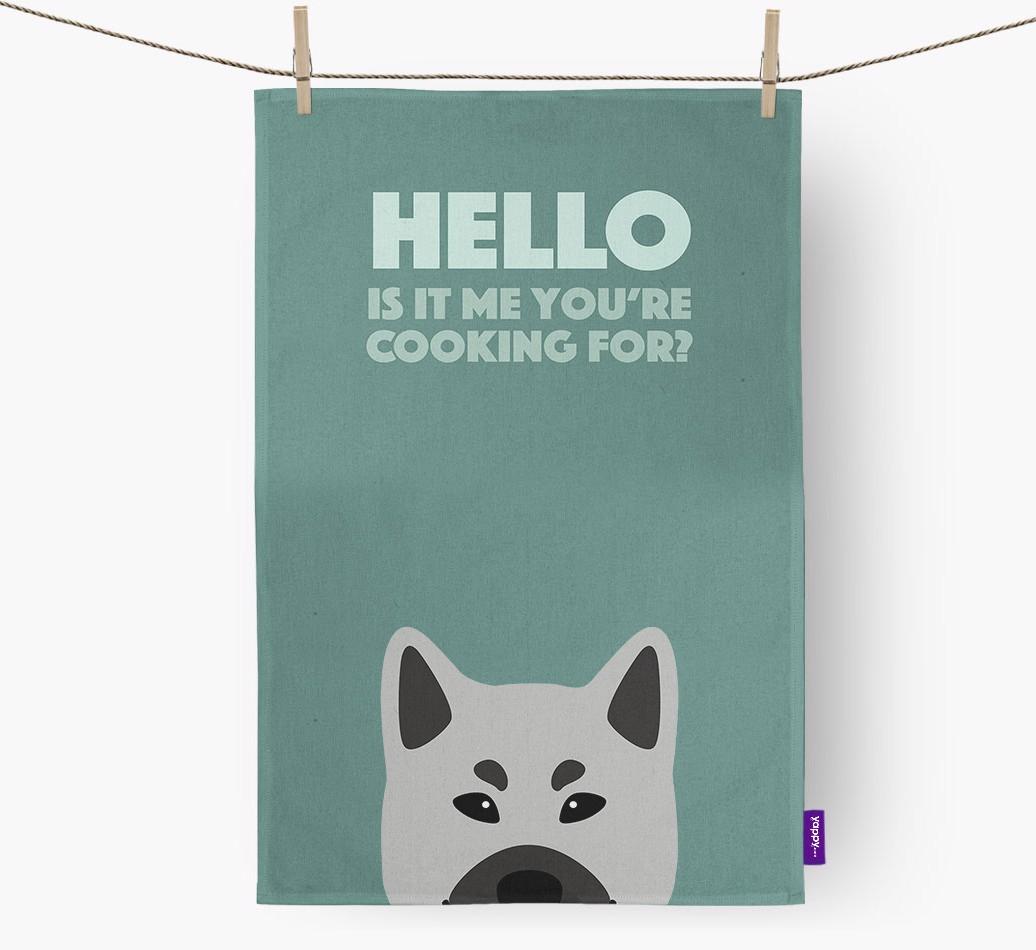 'Cooking For' - Personalized {breedFullName} Dish Towel