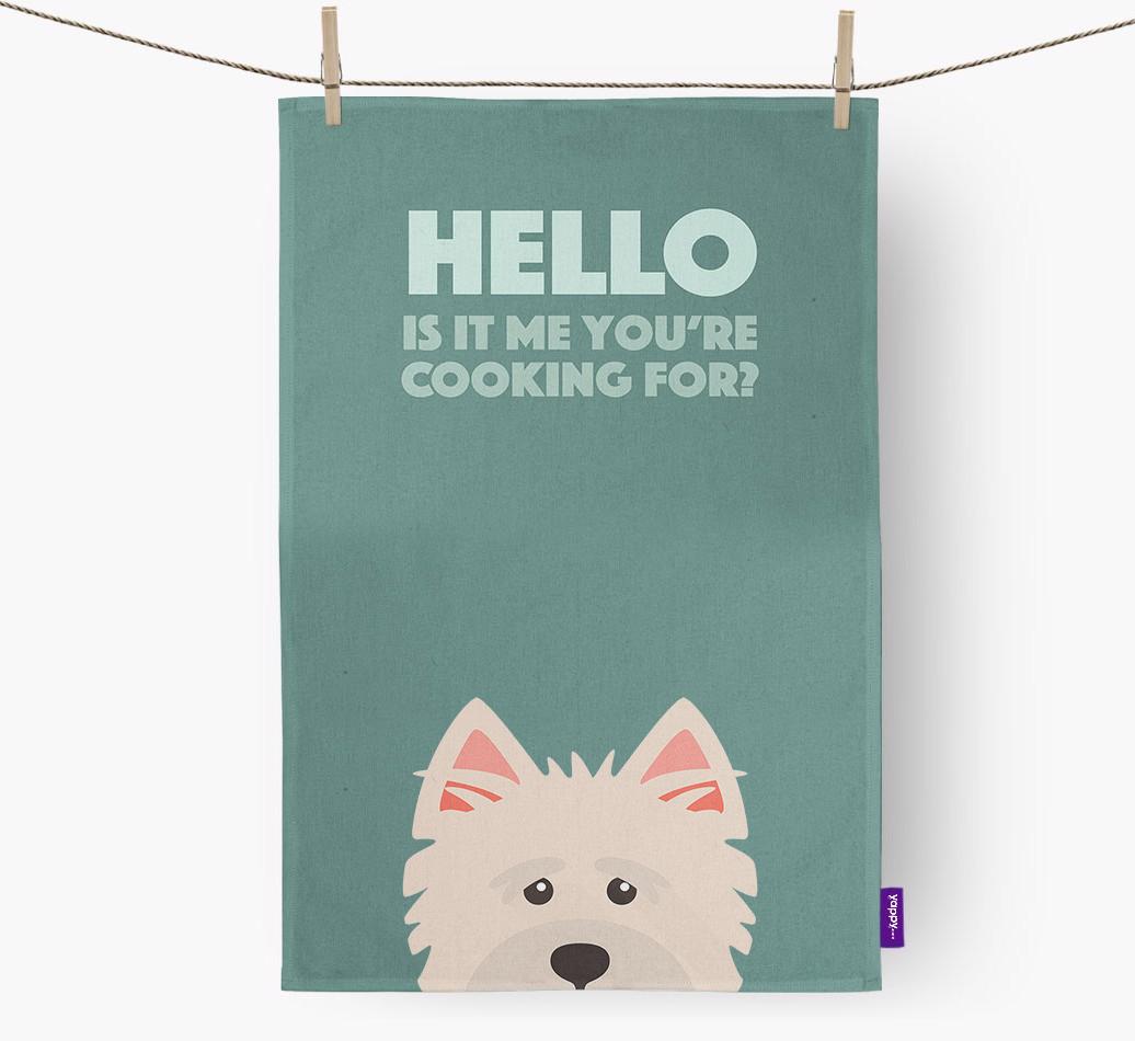 'Cooking For' - Personalized {breedFullName} Dish Towel