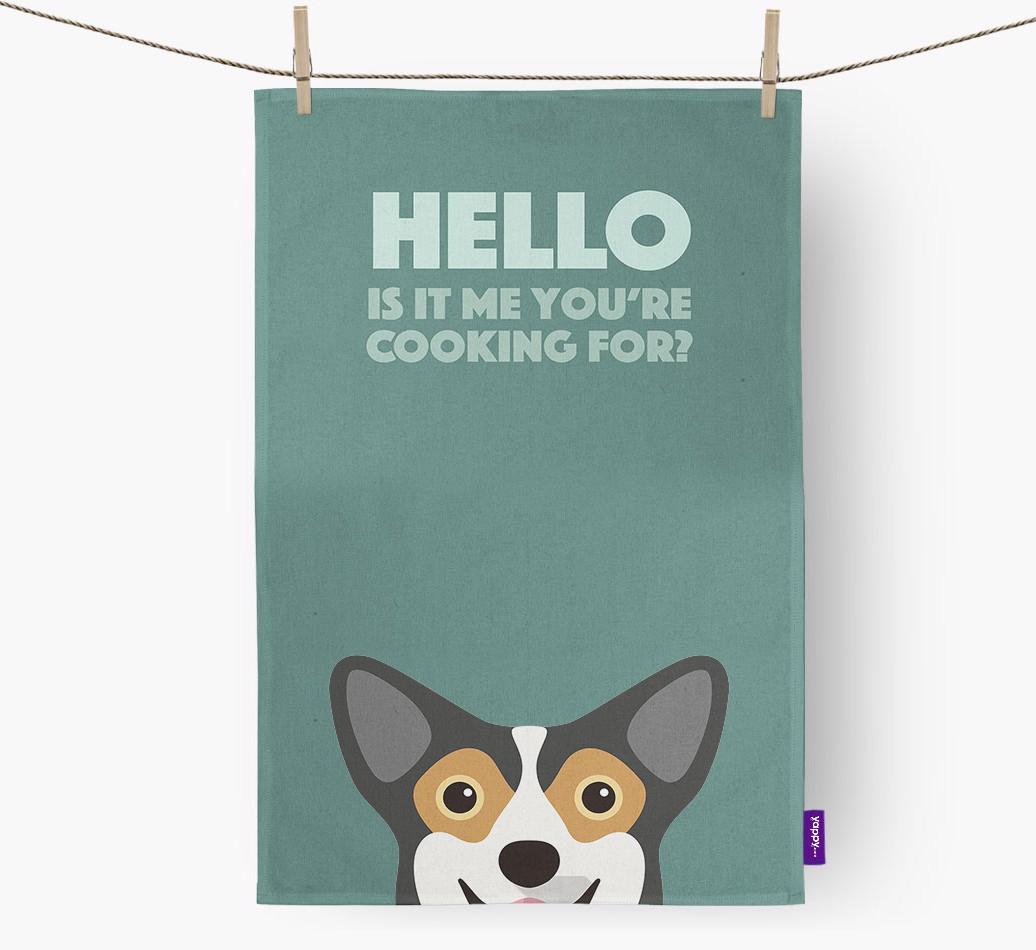 'Cooking For' - Personalized {breedFullName} Dish Towel