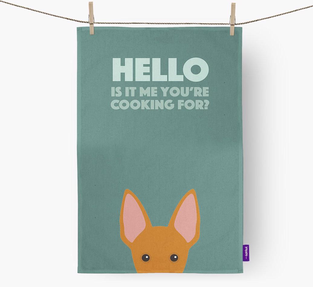 'Cooking For' - Personalised {breedFullName} Tea Towel