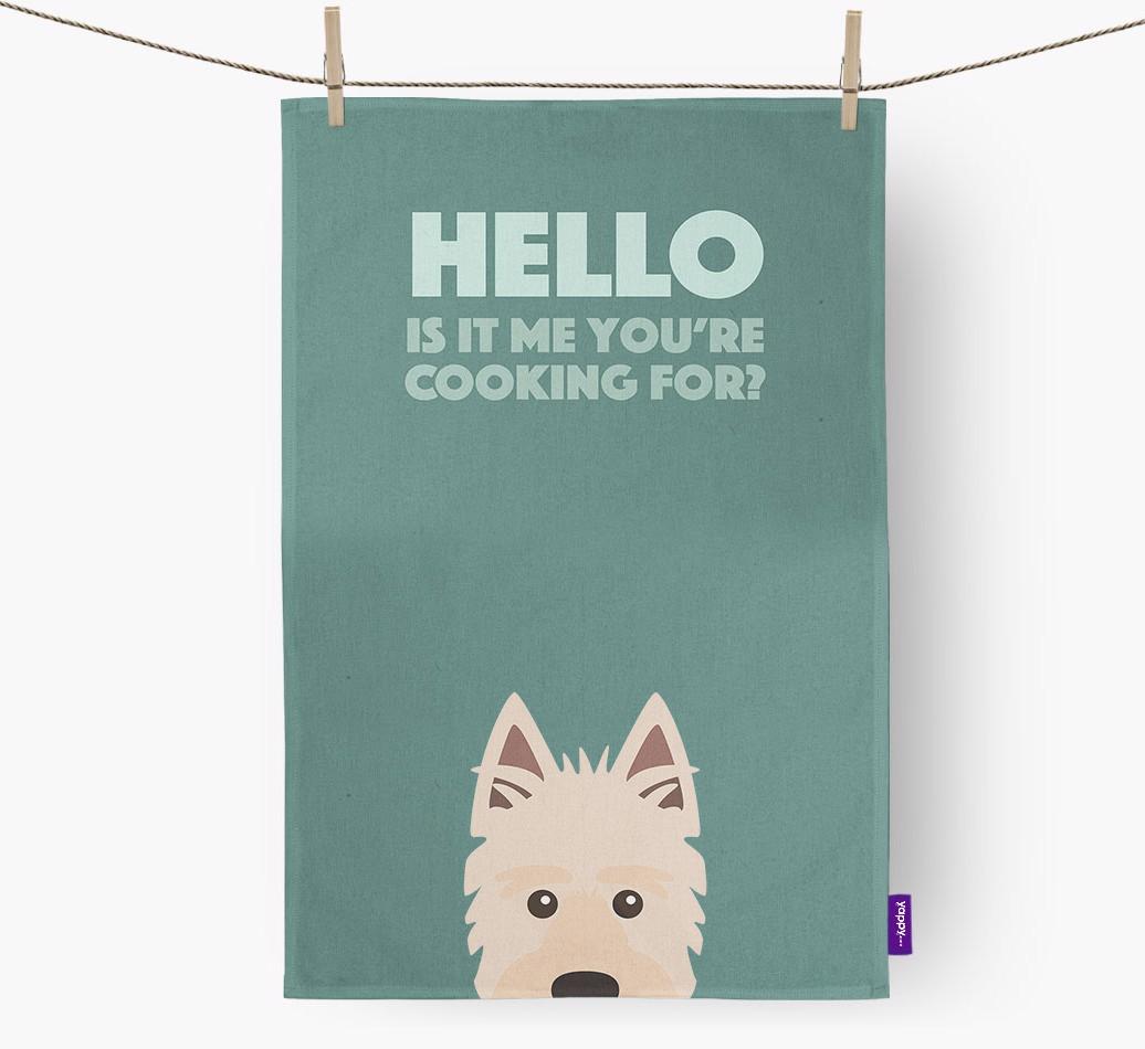 'Cooking For' - Personalized {breedFullName} Dish Towel