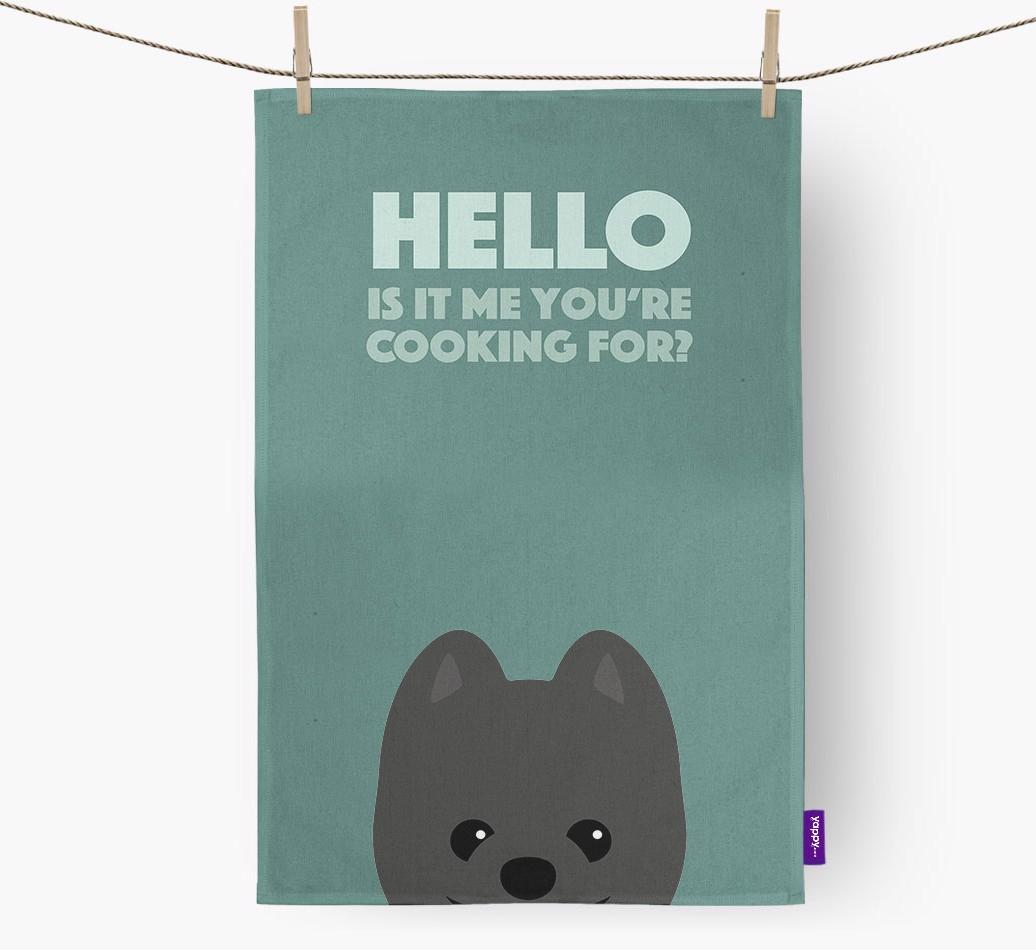 'Cooking For' - Personalized {breedFullName} Dish Towel