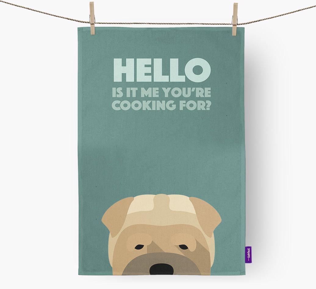 'Cooking For' - Personalized {breedFullName} Dish Towel