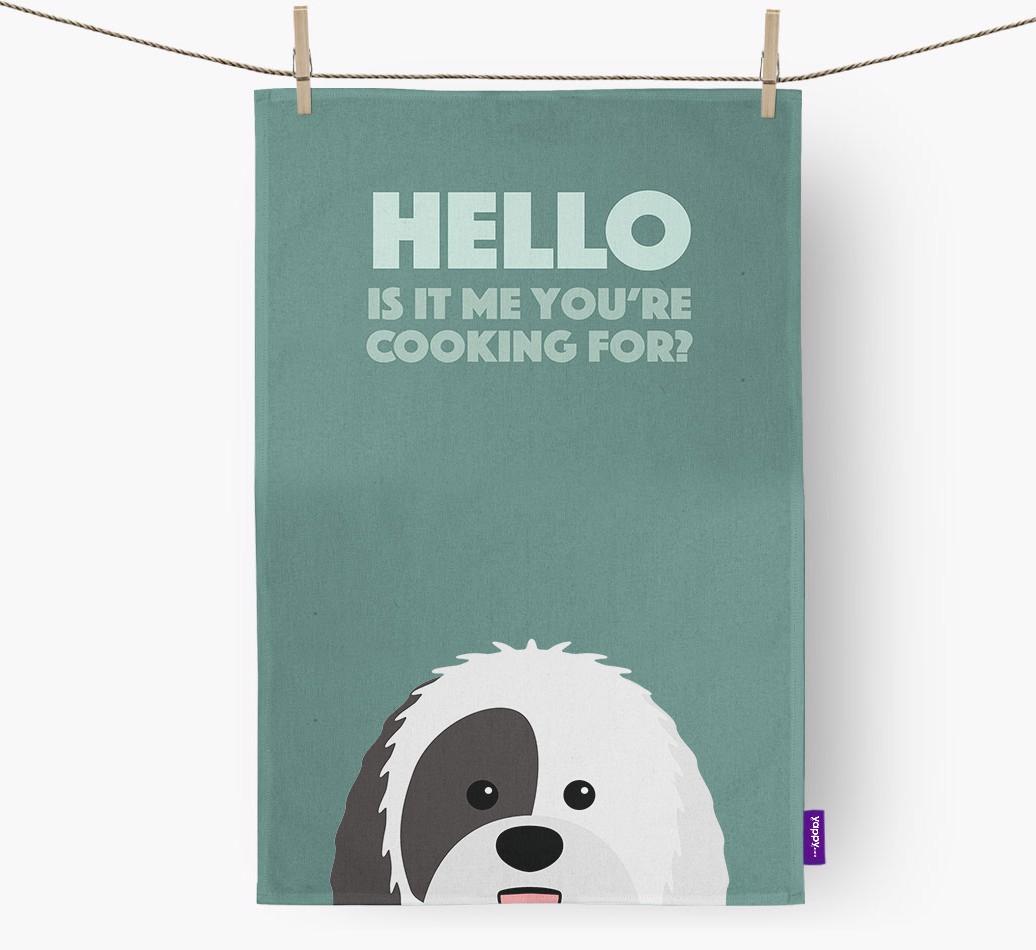 'Cooking For' - Personalized {breedFullName} Dish Towel