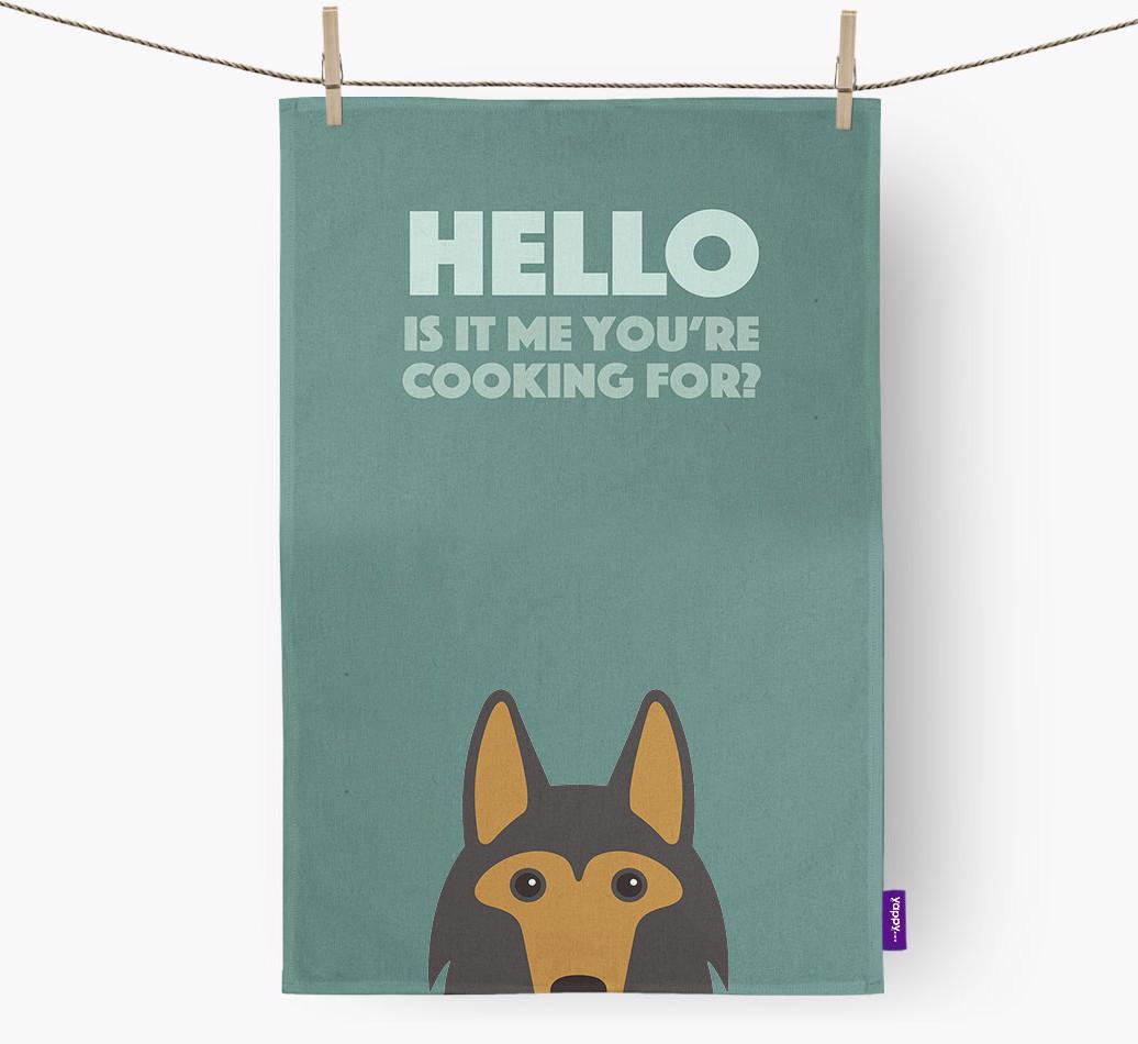 'Cooking For' - Personalized {breedFullName} Dish Towel