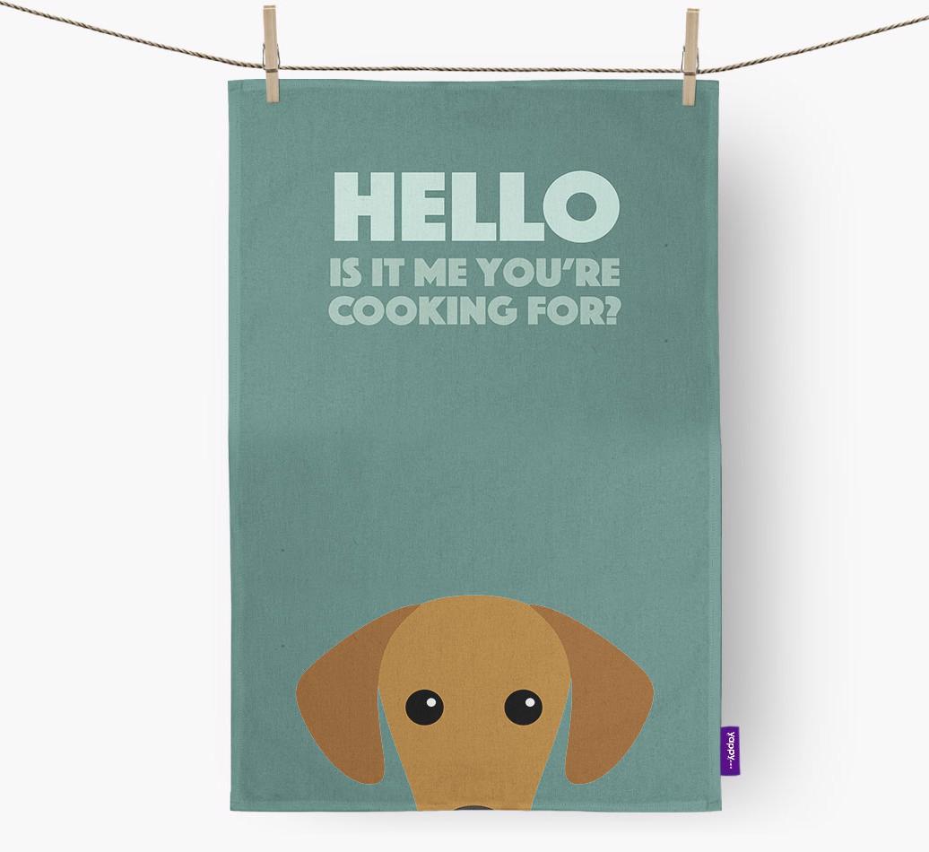 'Cooking For' - Personalized {breedFullName} Dish Towel