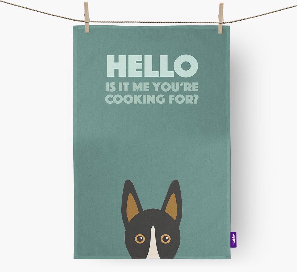 'Cooking For' - Personalized {breedFullName} Dish Towel